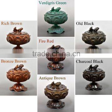 Beautiful and Luxury ornament Lotus Incense burner at Cost-effective , small lot order available