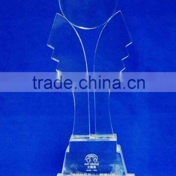 Custom clear acrylic award blanks, crystal trophy award