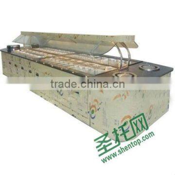 ShenTop Luxury Commercial 40pans Ship Type cool +hot Commercial Salad Showcase STEB030/Salad Cooler/Salad Bar Counter