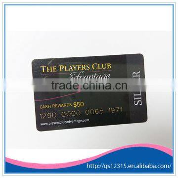 Plastic gold membership card