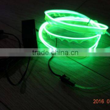 DC12V Flash Car seat lighting decoration"Polar light 2"2.2mm lime Single welt EL WIRE