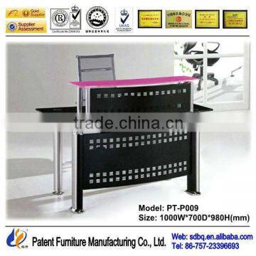 Small Reception Desk with Tempered Glass Top furniture from chinaPT-P009