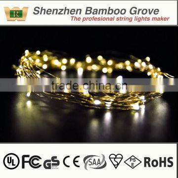 led curtain lights copper wire string lighting UL led christmas light