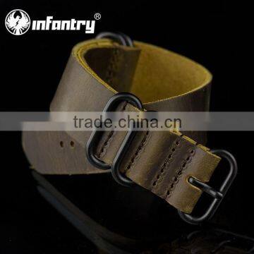 Infantry Military Leather Sport Army Camo Brown Watch Straps photo-5