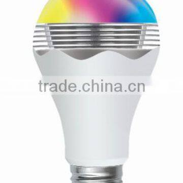 RGBW Color Changing Smart Led Light Bulb,Buletooth control a65 e27 led light