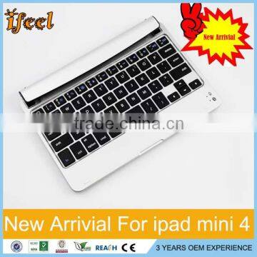 2016 for Ipad mini 1/2/3/4 metal bluetooth keyboard with usb port