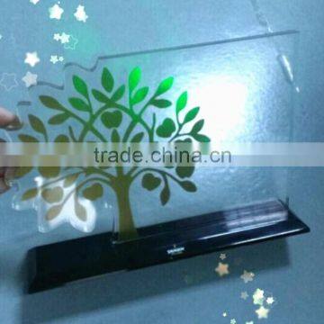 Acrylic sign holder with silk screen print for wholesale