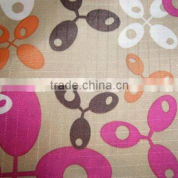 printed check polyester fabric with pvc coated(for bag)