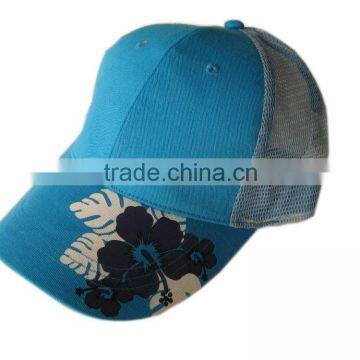 new style flower pattern mesh cap