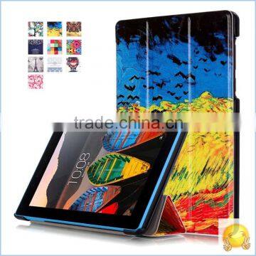 Painting Slim Folio Stand Leathr Case Cover Protective Skin Cover For Lenovo Tab3 7.0 Essential TB3-710F 710I 7" Tablet PC photo-2