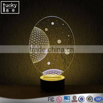 3D LED Modern Night Light,Color Change Touch Table Desk Lamp photo-2