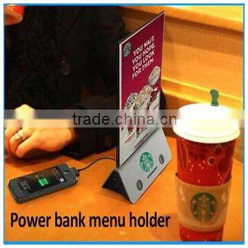 china top ten selling products 4-USB Port Universal portable charger 12000 mah, stand power bank with menu