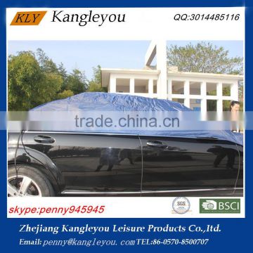 Blue polyester sun protection car cover