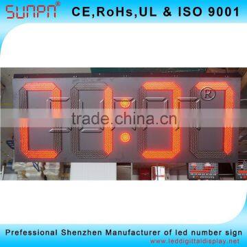 IRAN outdoor led clock time date temperature sign/outdoor led digital sign board/ed time and temperature signs