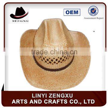 10 years experience hot selling cowgirl cowboy straw man lady hat