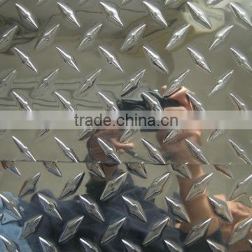 Five bars embossed aluminum sheet for bus tread plate