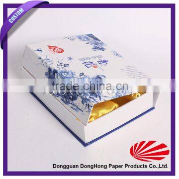 Elegant stylish magnet paper box printing with insert satin