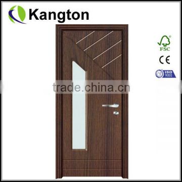 bathroom pvc screen molded door with glass pvc door