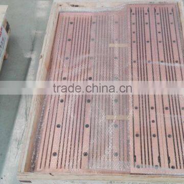 copper mould plate for slab continuous casting machine