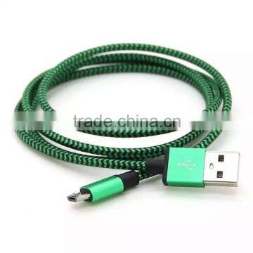 Factory Price 1M For Samsung Fabric Braided Micro USB Cable With Data and Charging Cable photo-2