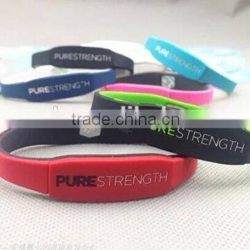 fashion pure strength rubber bracelet adjustable silicon wristband