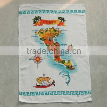 50cm*70cm printing tea towel for tourist souvenir