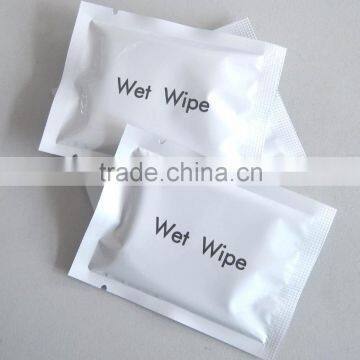 mini individual disposable cleaning wet wipe /wet towel /wet tissue