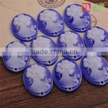 2015 Resin Emstone Cabochons,wholesale Gemstone Cabochons With Two Hole Cameo photo-6