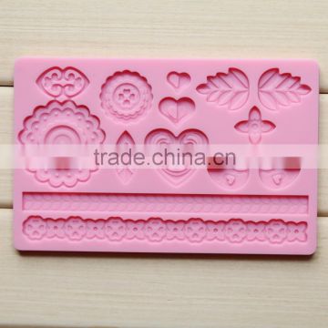 Wholesale Food grade non stick flexible heat resistant silicone fondant molds