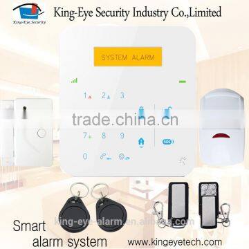 2016 New arrival 39 wireless zones CE approved GSM home mobile call gsm+pstn dual network burglar alarm system