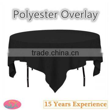 Customized Polyester Table Overlay Factory Directly Sell Plain Dyed Overlay