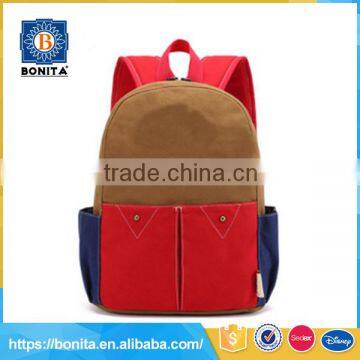 European style outdoor daily fashion red canvas rucksack backpack