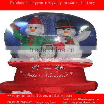 snowman snow globe/ airblown snow globe inflatable snow globe