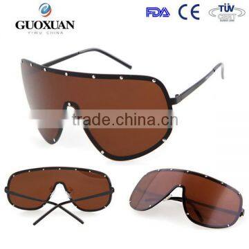 2015 Popular fashion cool men's one piece lens sunglasses