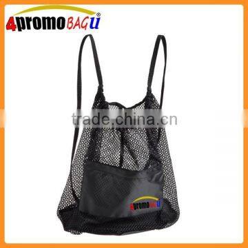 Promotional cheap drawstring mesh backpack bags for 2015