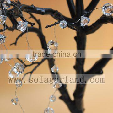 1.2M Crystal Diamond Drop Beaded Branch Wire Acrylic Bead Garland Crystal Beads Wedding Table Decorations photo-3