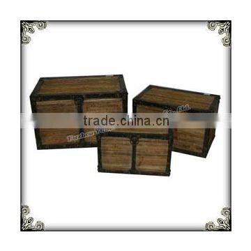 Hot-sale wooden decor trunk