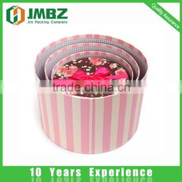 Paper flowers box colourful cardboard round box for rose flower packaging