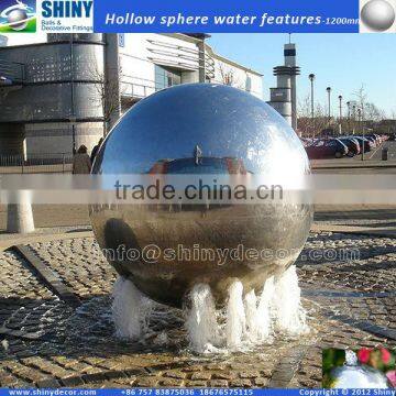 1200 mirror polished stainless steel ball water fountain