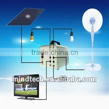 40w solar home lighting system with 4W LED lamp work for TV and Fan