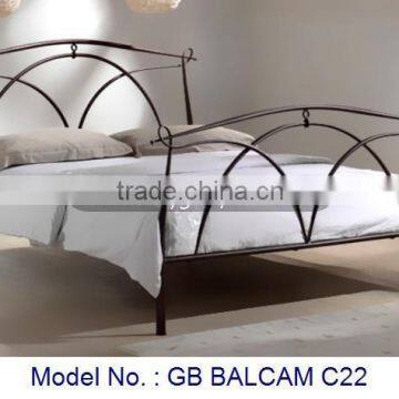 Unique Designs Metal Bed With Single And Double Size Bedroom Furniture For Home In Elegant Style