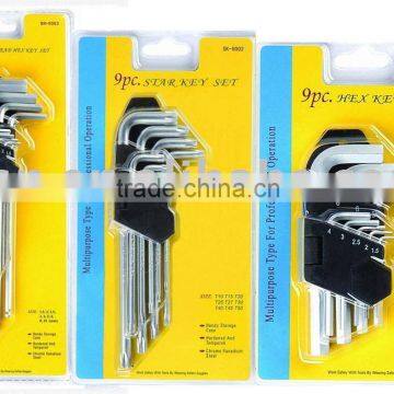 9 pcs hex key (Hex wrench,torx key wrench,ball head hex key)