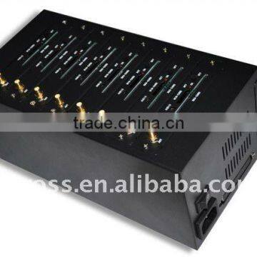 GSM/GPRS bulk sms modem pool, WAVECOM module,8 ports,RS232 interface, quadband (850/900/1800/1900mhz)