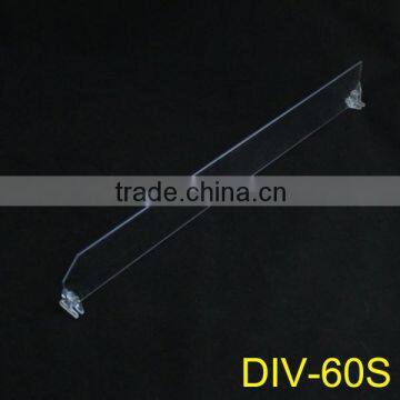 plastic shelf divider for supermarket using