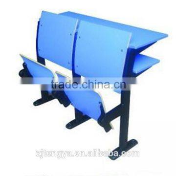 Wooden Yellow Automatic Tilting University Ladder Teaching Chair photo-6