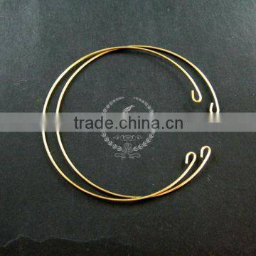 60mm diameter 1mm thick vintage style raw brass antiqued simple wiring bracelet DIY bangle supplies 1900088