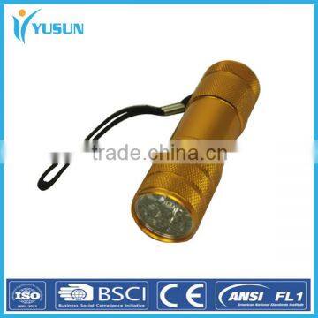 Hot Style!Manufacturer Direct Sale Processing Gift 9 Led Flashlight Aluminum Alloy Flashlight Small Flashlight