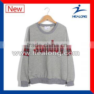 hot sale dark grey round neck fashion hoody