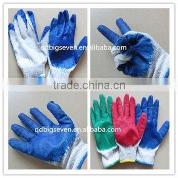 BSSAFETY Green red blue latex coated smooth finished work glove