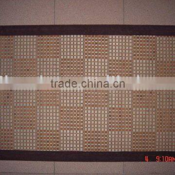 Line knitting natural bamboo mat